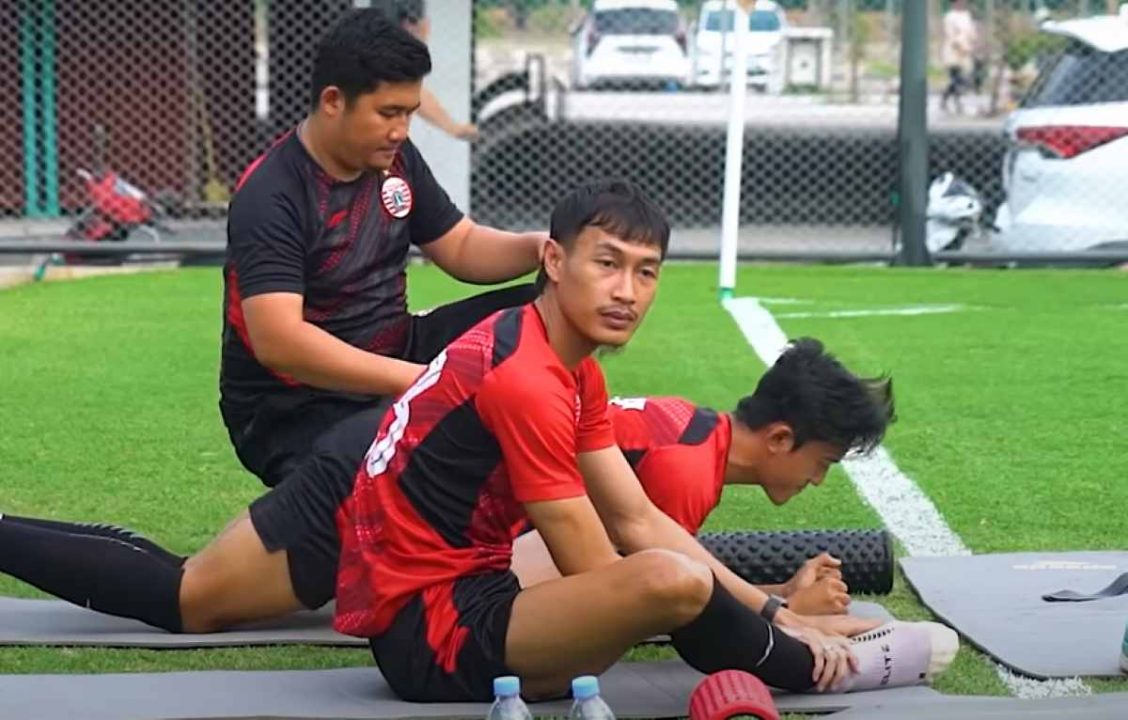 Sesi latihan Persija Jakarta jelang hadapi Barito Putera