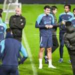 Skuad Barcelona dalam sebuah sesi latihan