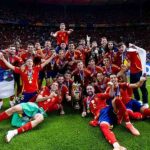 Timnas Spanyol usai menjadi juara Euro 2024