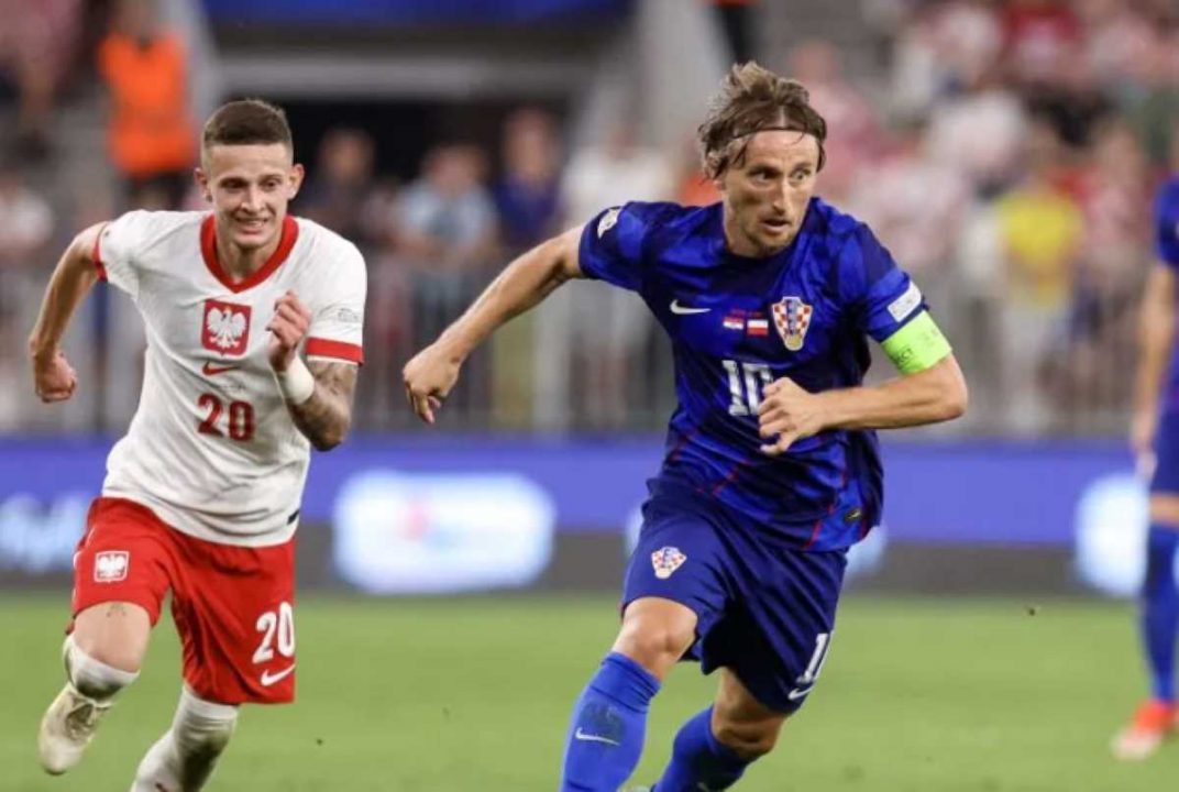 Aksi Luka Modric di Laga Kroasia vs Polandia