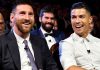 Cristiano Ronaldo bersama Lionel Messi