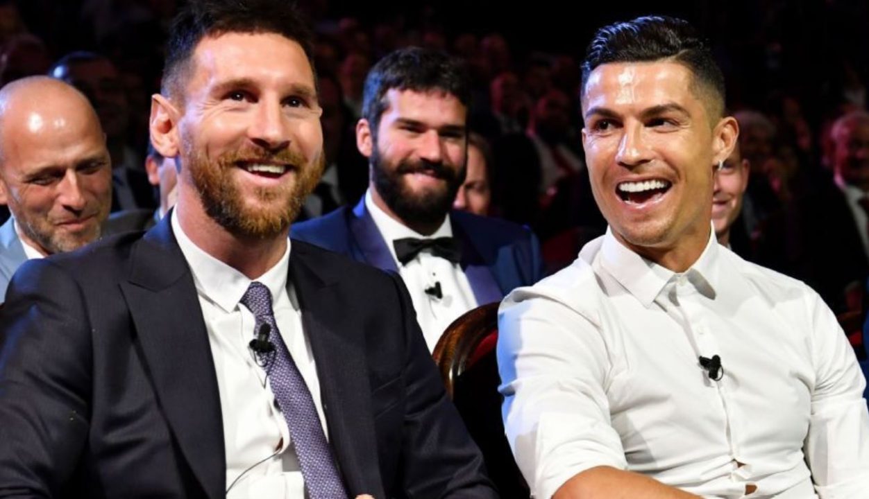 Cristiano Ronaldo bersama Lionel Messi