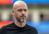 Erik ten Hag di laga kontra Crystal Palace