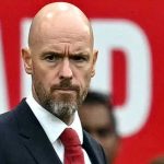 Erik ten Hag selama kekalahan Manchester United dari Liverpool