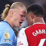 Erling Haaland dan Gabriel terlibat perselisihan di laga Manchester City vs Arsenal