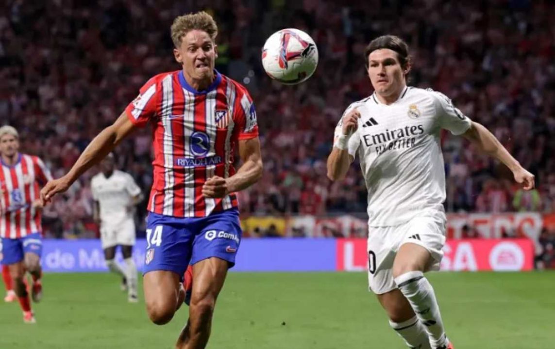 Fran Garcia sebelum cedera di laga Atletico va Real Madrid