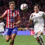 Fran Garcia sebelum cedera di laga Atletico va Real Madrid