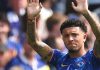 Jadon Sancho saat diperkenalkan sebagai pemain Chelsea