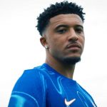 Jadon Sancho saat diperkenalkan sebagai pemain baru Manchester United