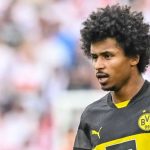 Karim Adeyemi di sebuah laga Borussia Dortmund