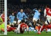 Laga Manchester City vs Arsenal berlangsung dramatis