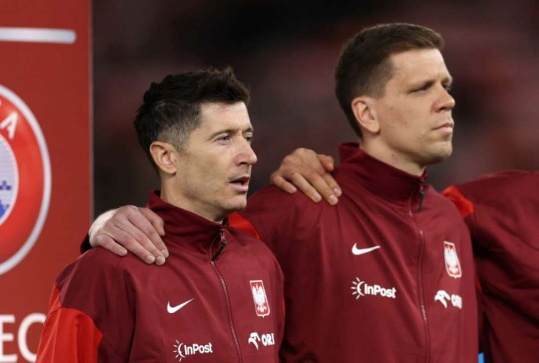 Lewandowski dan Szczesny jelang sebuah laga di Timnas Polandia