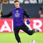 Marc-Andre ter Stegen di sebuah sesi latihan Timnas Jerman