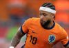 Memphis Depay saat berlaga untuk Belanda