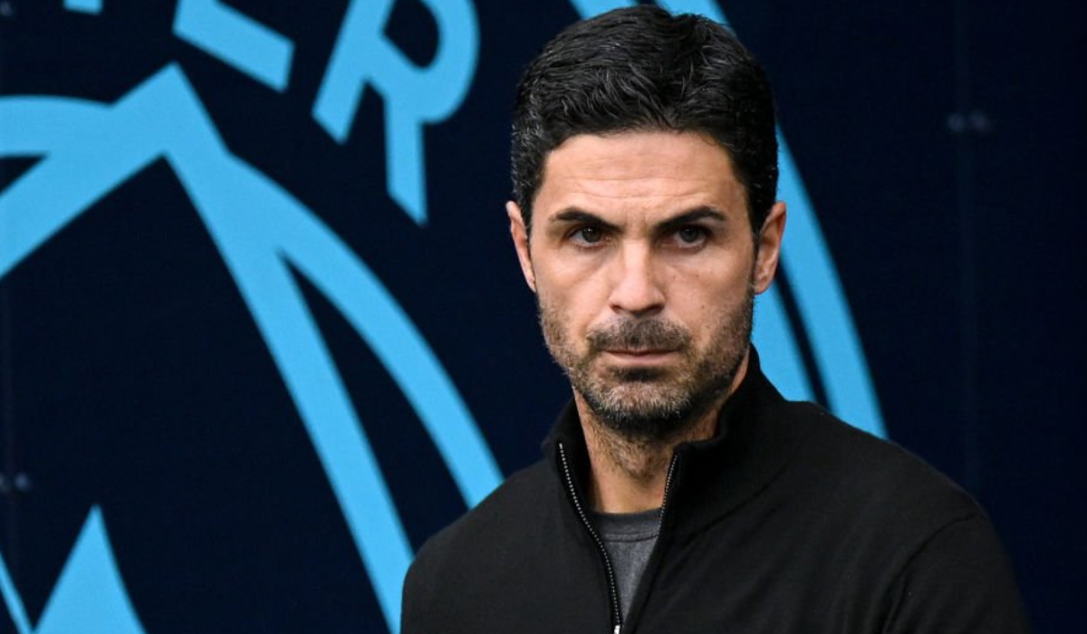 Mikel Arteta di laga kontra Manchester City