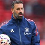 Ruud van Nistelrooy di sesi latihan Manchester United