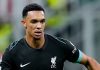 Trent Alexander-Arnold di laga kontra AC Milan