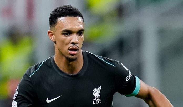 Trent Alexander-Arnold di laga kontra AC Milan