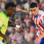 Vinicius Junior melawan Miguel Almiron