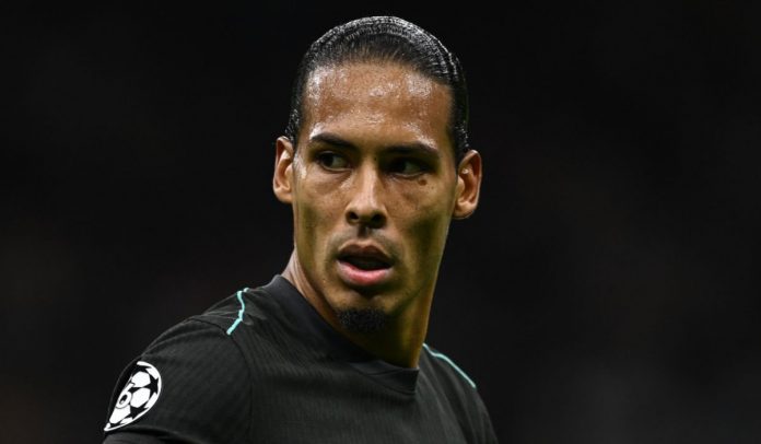 Virgil van Dijk di laga kontra AC Milan