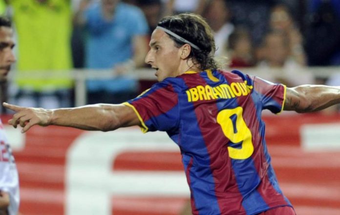 Zlatan Ibrahimovic saat masih menjadi andalan Barcelona