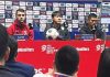 Coach Shin Tae-yong dan Maarten Paes dalam konferensi pers jelang laga China vs Indonesia