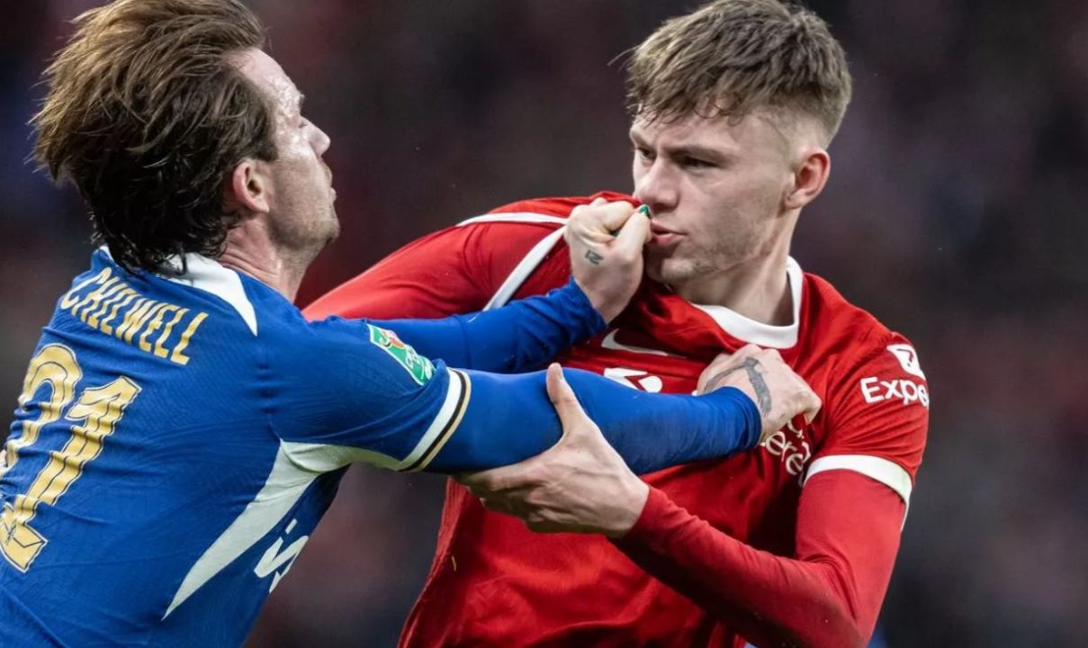 Conor Bradley dalam laga Liverpool vs Chelsea