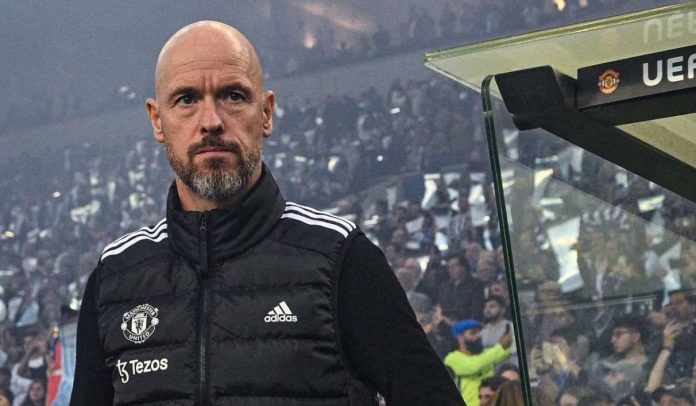 Erik ten Hag di laga Liga Europa Manchester United