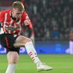 Herdy Schouten di laga PSV Eindhoven vs Sporting CP di Liga Champions