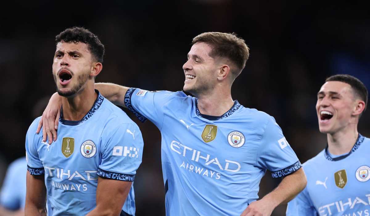 Matheus Nunez rayakan gol keempat Manchester City