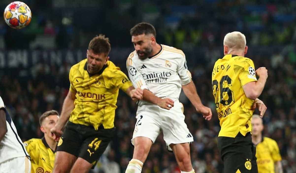 Momen saat Dani Carvajal cetak gol kemenangan Liga Champions