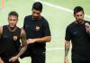 Neymar saat bersama Luis Suarez dan Lionel Messi di Barcelona