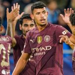 Para pemain Manchester City rayakan gol