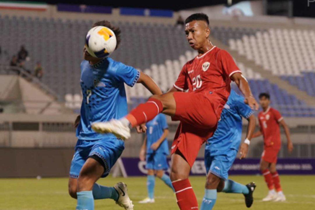 Pemain Timnas Indonesia U17 saat hadapi Mariana Utara