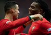 Rafael Leao dan Cristiano Ronaldo pemain timnas Portugal