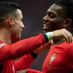 Rafael Leao dan Cristiano Ronaldo pemain timnas Portugal