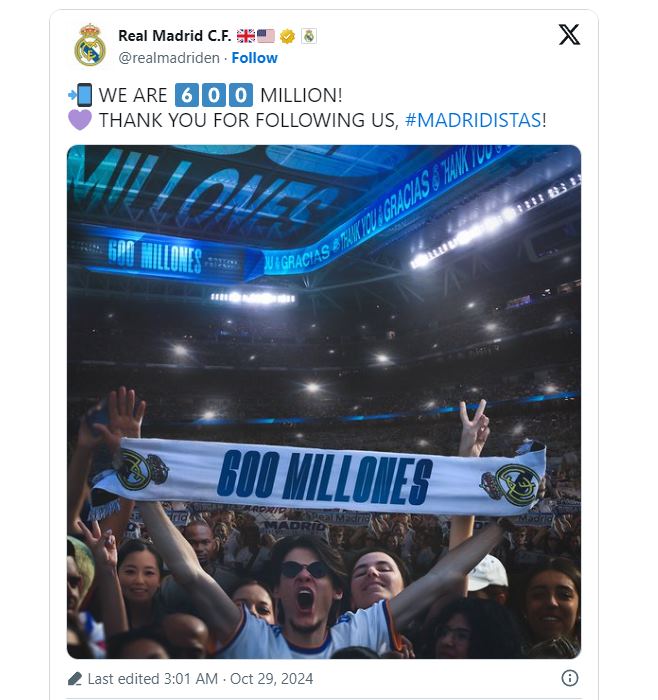 Real Madrid tweet