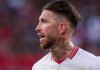 Sergio Ramos di pertandingan Sevilla