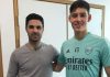 Alexei Rojas bersama Mikel Arteta pelatih Arsenal