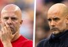 Arne Slot dan Pep Guardiola