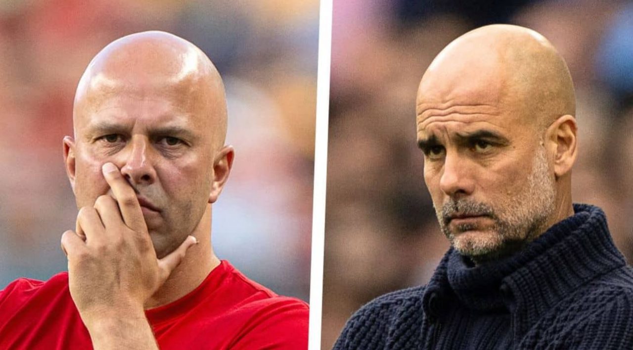 Arne Slot dan Pep Guardiola