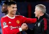 Cristiano ROnaldo dan Ole Gunnar Solskjaer di Manchester United