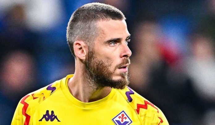 David de Gea di laga Fiorentina tadi malam