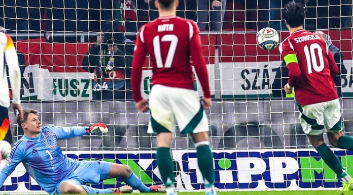 Dominik Szoboszlai cetak gol panenka di laga Hungaria vs Jerman