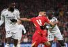 Ferland Mendy dan Antonio Rudiger di laga Liverpool vs Real Madrid