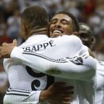 Jude Bellingham dan Kylian Mbappe sat membela Real Madrid