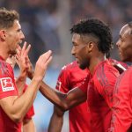 Leon Goretzka bersama Kingsley Coman dan Mathys Tel