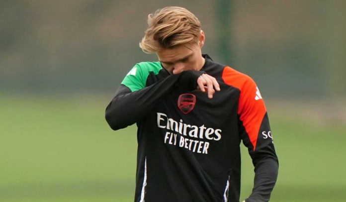 Martin Odegaard mulai kembali berlatih untuk Arsenal