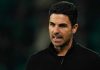 Mikel Arteta di laga Arsenal kontra Sporting