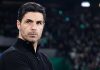 Mikel Arteta saat mendampingi skuad Arsenal vs Sporting CP